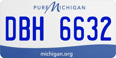 MI license plate DBH6632
