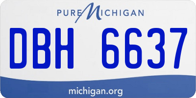 MI license plate DBH6637