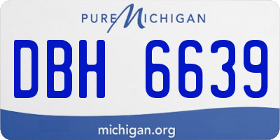 MI license plate DBH6639