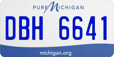 MI license plate DBH6641