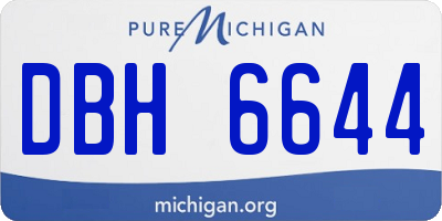 MI license plate DBH6644