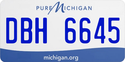 MI license plate DBH6645
