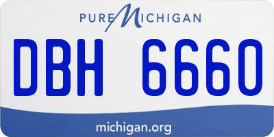 MI license plate DBH6660