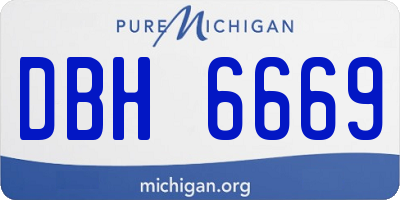MI license plate DBH6669