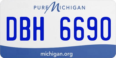 MI license plate DBH6690