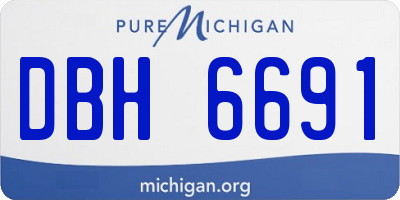 MI license plate DBH6691