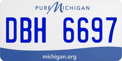 MI license plate DBH6697