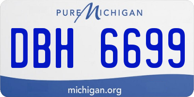 MI license plate DBH6699