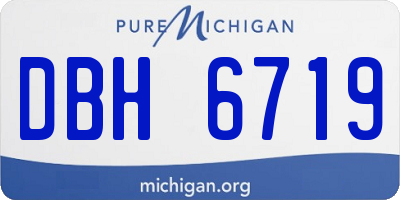 MI license plate DBH6719