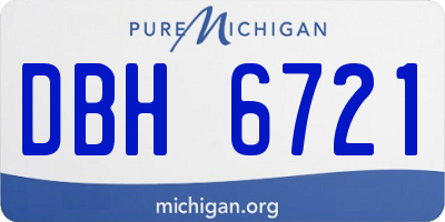 MI license plate DBH6721