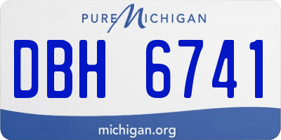 MI license plate DBH6741