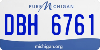 MI license plate DBH6761