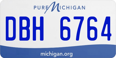 MI license plate DBH6764