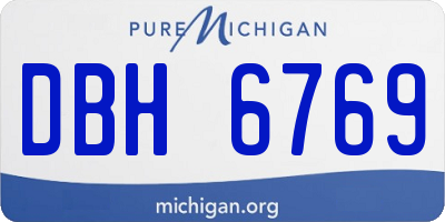 MI license plate DBH6769