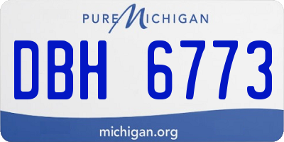 MI license plate DBH6773