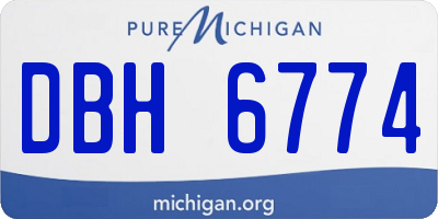 MI license plate DBH6774