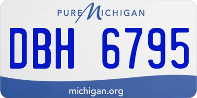MI license plate DBH6795
