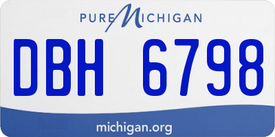 MI license plate DBH6798