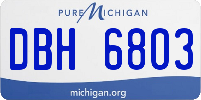 MI license plate DBH6803