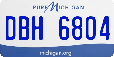 MI license plate DBH6804