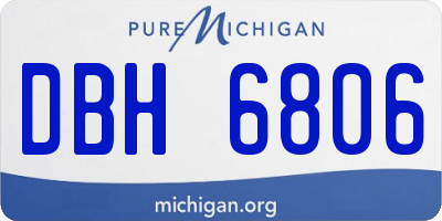 MI license plate DBH6806