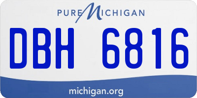 MI license plate DBH6816