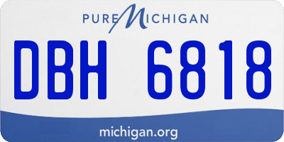 MI license plate DBH6818