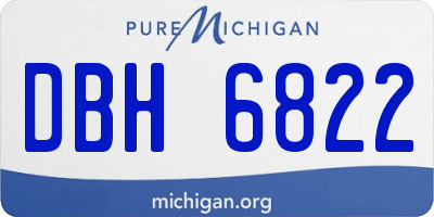 MI license plate DBH6822