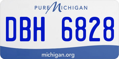 MI license plate DBH6828