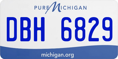 MI license plate DBH6829