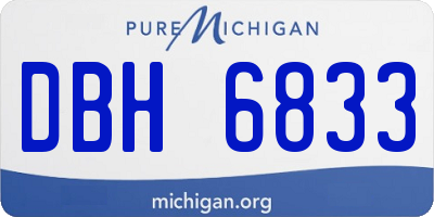 MI license plate DBH6833