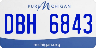 MI license plate DBH6843