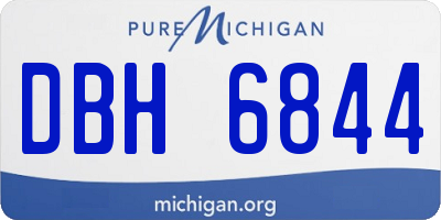 MI license plate DBH6844