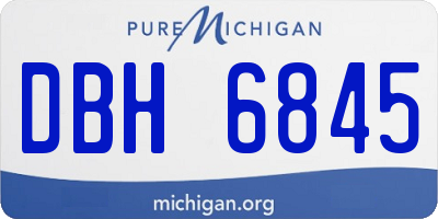 MI license plate DBH6845