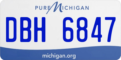 MI license plate DBH6847