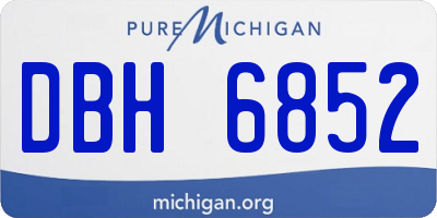MI license plate DBH6852