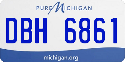 MI license plate DBH6861