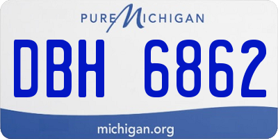 MI license plate DBH6862