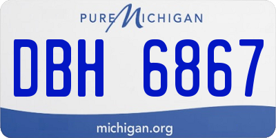 MI license plate DBH6867