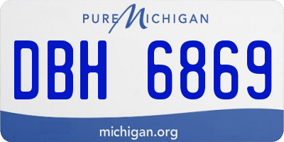MI license plate DBH6869