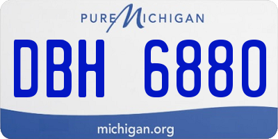 MI license plate DBH6880
