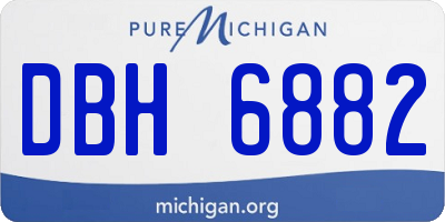 MI license plate DBH6882
