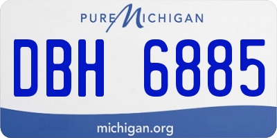 MI license plate DBH6885