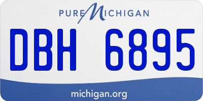 MI license plate DBH6895