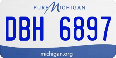MI license plate DBH6897
