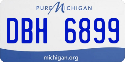 MI license plate DBH6899