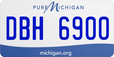 MI license plate DBH6900