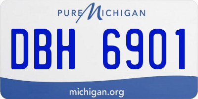 MI license plate DBH6901