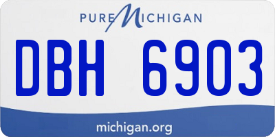MI license plate DBH6903