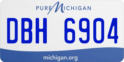 MI license plate DBH6904